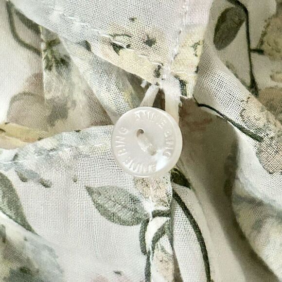 Anine Bing Floral Cotton Mini Keyhole Back Dress Size Small airy flowy - Picture 5 of 7